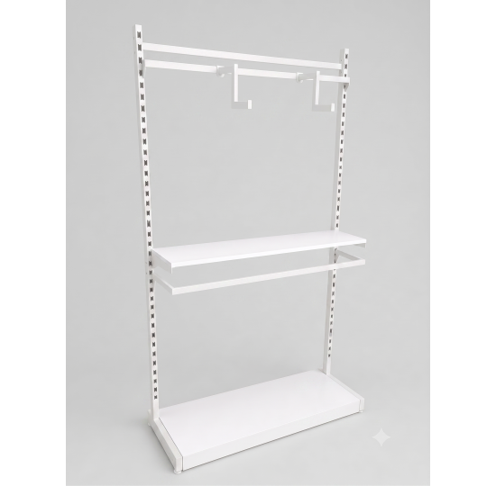 Пристенный торговый стеллаж с перфорацией 8587 Пристенный торговый стеллаж с перфорацией 8587